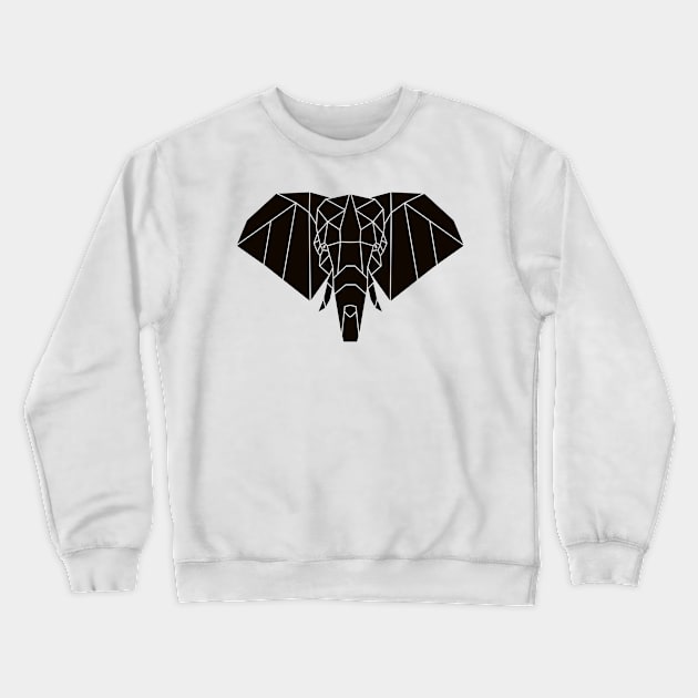 Geometric Elephant Crewneck Sweatshirt by MaiKStore